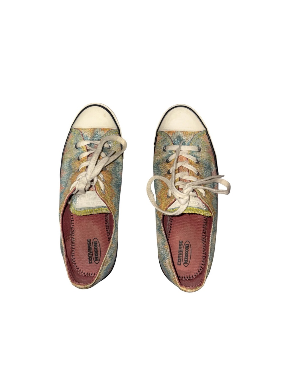 Converse All Star X Missioni Multi-Color Low Top Sneakers Rainbow Glitter Size 6 - Picture 4 of 10